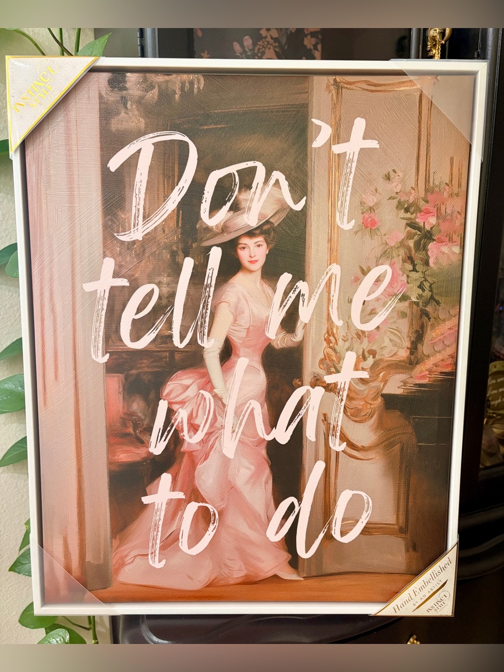 Vintage Portrait Wall Art framed  - "Don't Tell Me What To Do" - 20” x 16”